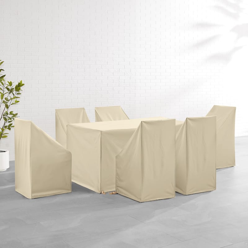 Crosley 7Pc Outdoor Dining Furniture Cover Set - Tan