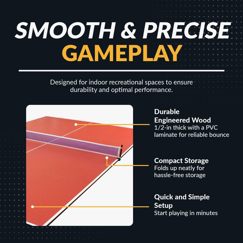 Quick Set 12mm Table Tennis Conversion Top - Red