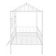 preview thumbnail 13 of 13, White Twin Size Metal House Bed Frame with Slatted Support