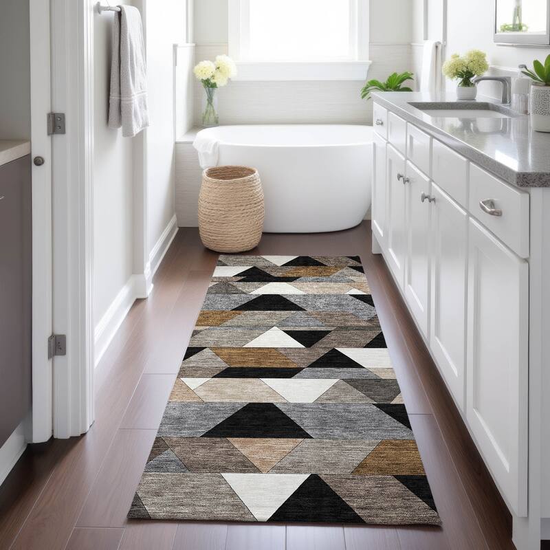 Machine Washable Indoor/ Outdoor Modern DeVaughn Chantille Rug