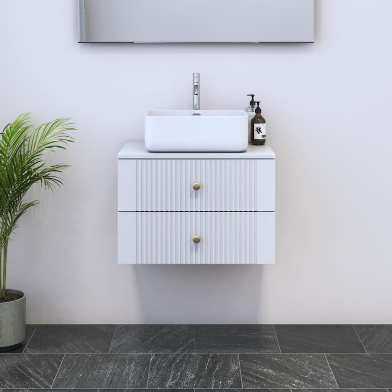 Borneo 01 Bathroom Vanity (24" Width) - White