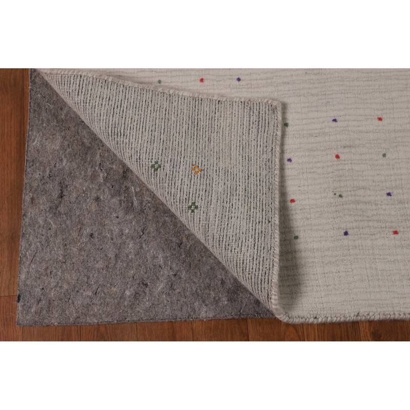 Gabbeh Indian Area Rug Hand-Knotted Wool Carpet - 8'1" X 9'9"