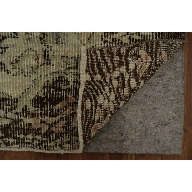 Hand Knotted Oriental 100% Wool Carpet Transitional Floral Beige & Ivories Anatolian Area Rug - 9' 8'' X 6' 3''