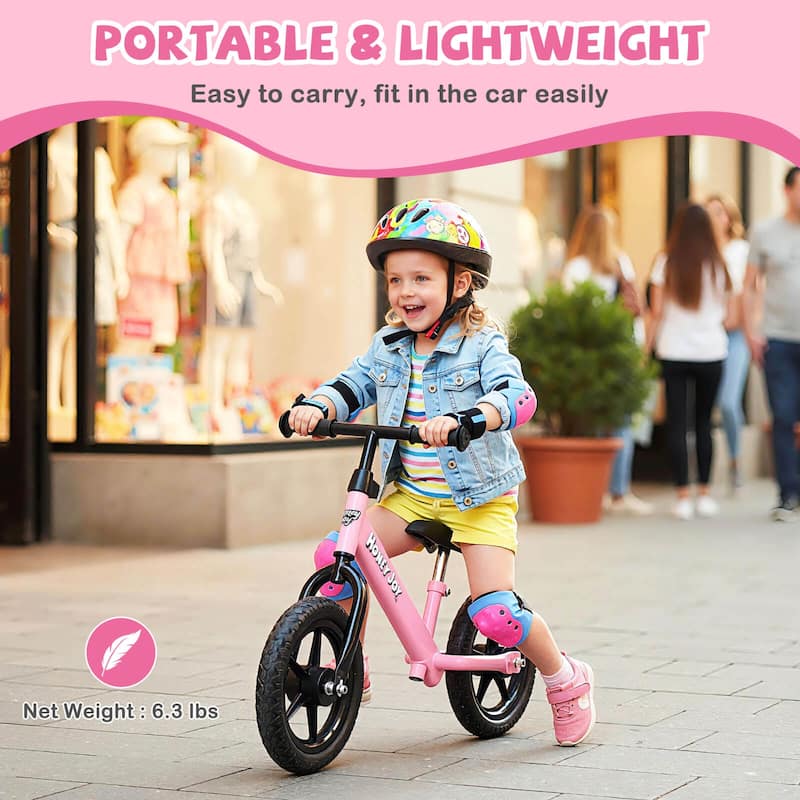 Honeyjoy 11” Lightweight Toddler Balance Bike, Tool-Free Adjustable - See Details