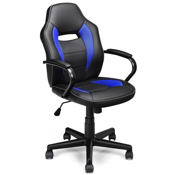 Shop Gymax Gaming Chair Mid-Back Office Chair Racing Chair ...