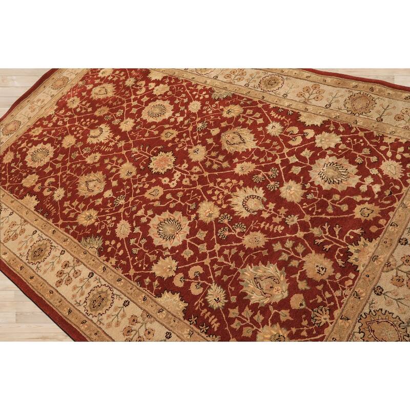 5'6''x8'6'' Hand Tufted Wool Burnt Orange Nourison Plush Pile Rug - 5' 6'' x 8' 6''