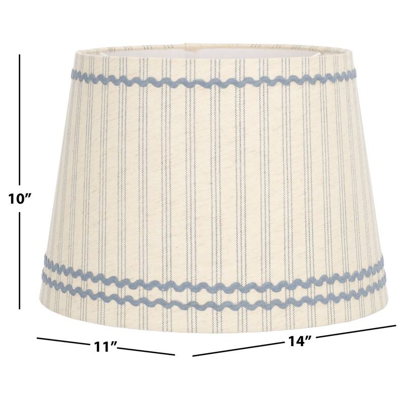 SAFAVIEH Lighting Polina, 10-inch, Cotton Printed Lamp Shade - 11"W x 14"D x 10"H