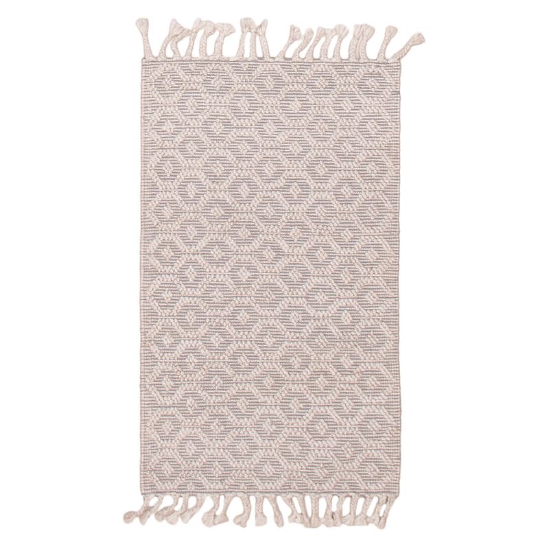 ECARPETGALLERY Braid weave Sienna Cream Wool Rug - 3'0 x 5'0 - Cream - 3'0 x 5'0