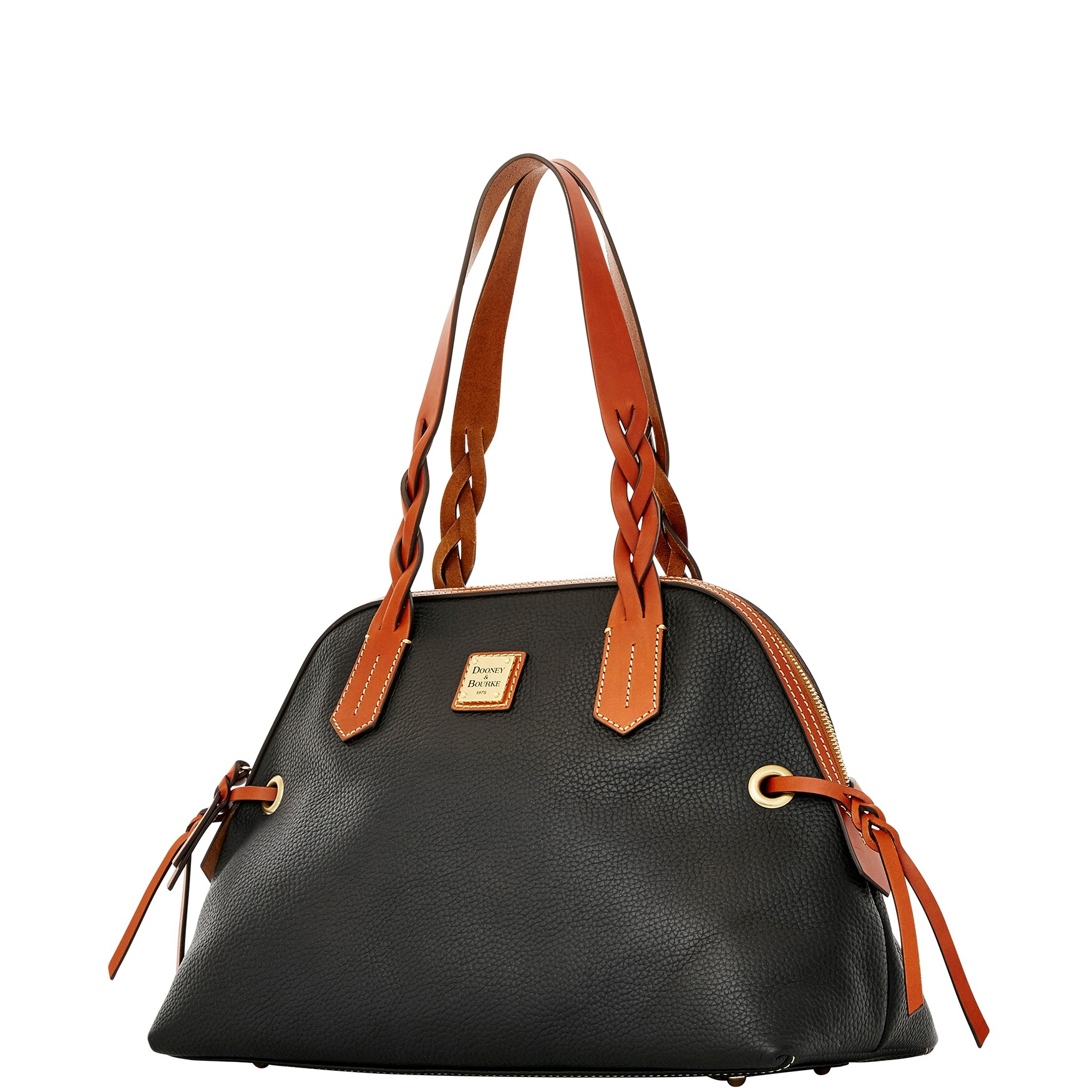 pebble grain small domed satchel
