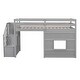 preview thumbnail 15 of 14, Elegant & Playful Design Twin Size Loft Bed with Storage Staircase and Window, Sturdy Construction & Safety Guaranteed, Grey