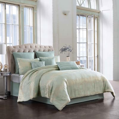 9 pc Queen Bedding Comforter Set All-season Reversible Bed in a Bag