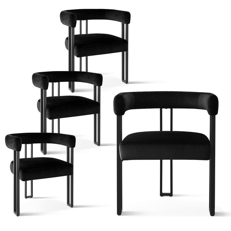 Upholstered Armchair (Set of 4) - Black