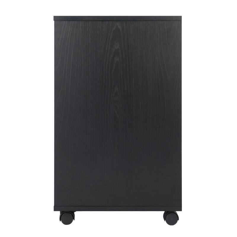 Halifax 3-Pc Cabinet Set with File Drawer, Black