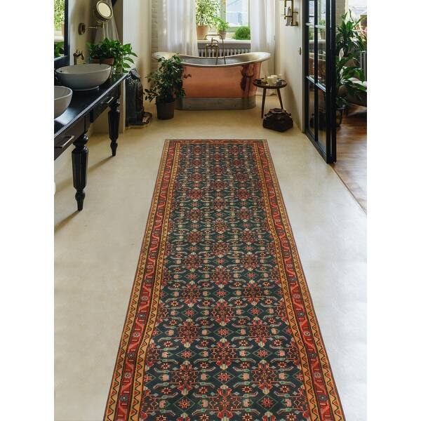 Oberti Rugs Noori Rug Fine Vintage Distressed Huriye Navy/Red Runner - 3'1