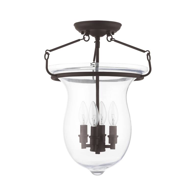 Livex Lighting Canterbury 4 Light Semi Flush Ceiling Fixture