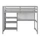 preview thumbnail 18 of 25, Twin Size Wooden Loft Bed with Shelves, Desk and Writing Board, White