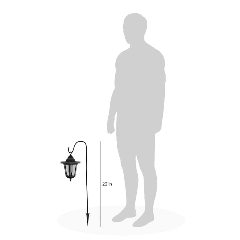 Pure Garden Hanging Solar Coach Lights with Hanging Hooks