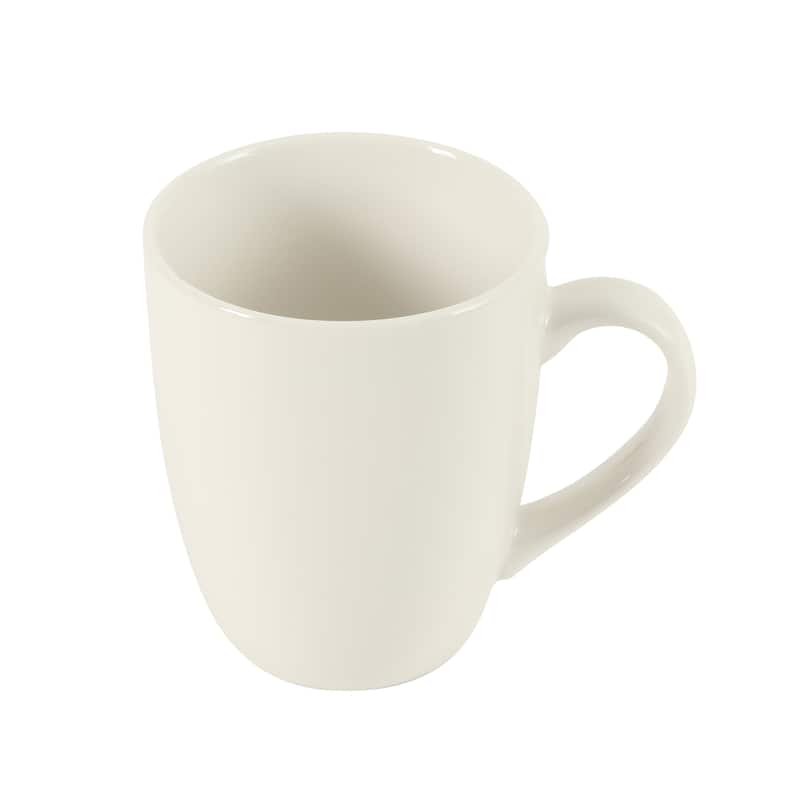 Gibson Home Great Essentials 12 Ounce Porcelain Coffee Mug Set - Cups for Latte, Hot Tea, Cappuccino, Mocha, Espresso, Cocoa