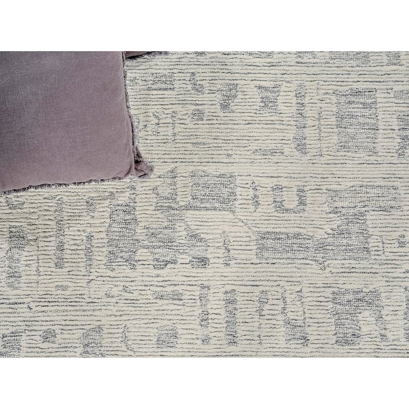 Exquisite Rugs Aspen Handmade Hand-tufted New Zealand Wool on Canvas Natural Gray/Ivory Area Rug