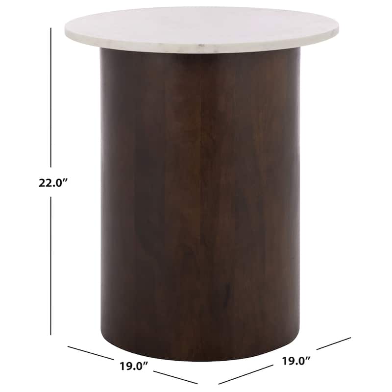 SAFAVIEH Home Kappie Round Accent Table - 19"W x 19"D x 22"H