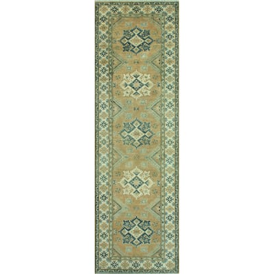 Kazak Xzavier Rust/Ivory Runner - 2'10" x 9'7"