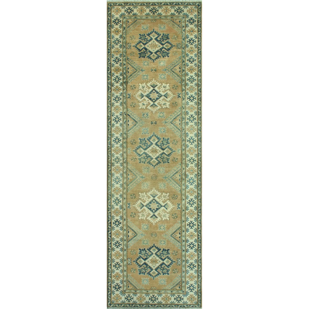 Kazak Xzavier Rust/Ivory Runner - 2'10" x 9'7"