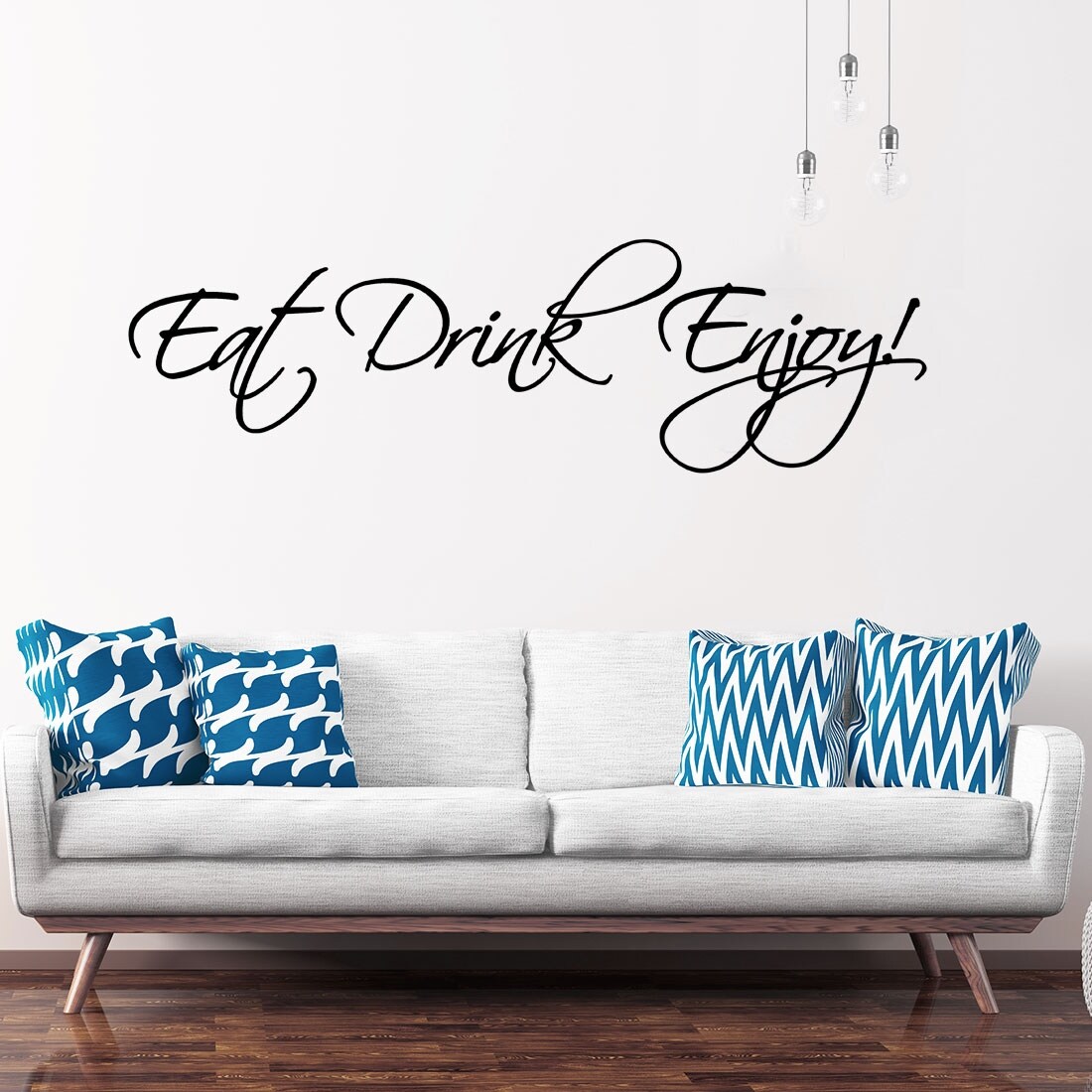 " EAT DRINK ENJOY." inspirational Quote DIY  Removable wall decal 