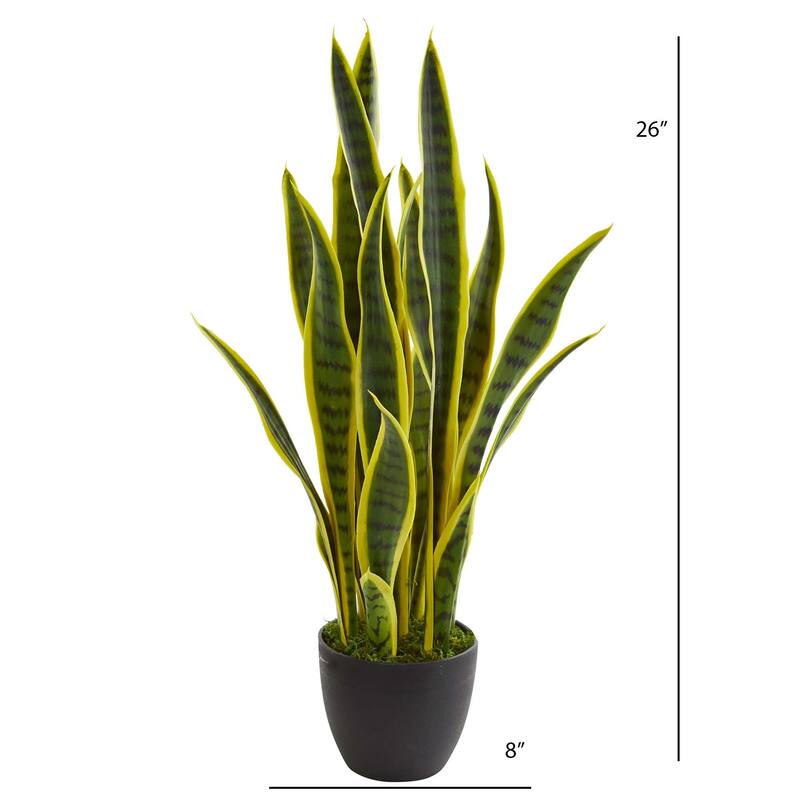 26" Sansevieria Artificial Plant - Green