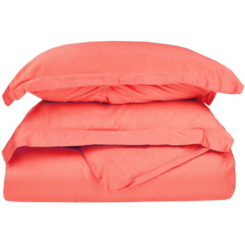 Superior 300-Thread Count Solid Egyptian Cotton Duvet Cover Set