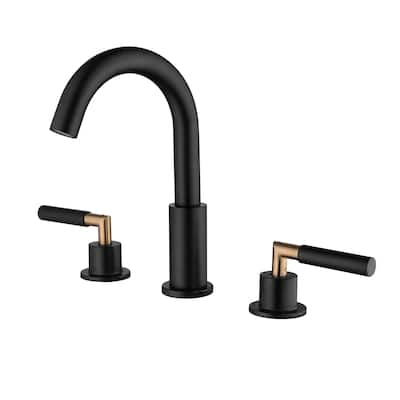 8.7"H Stainless Steel Widespread 2-handle Bathroom Sink Faucet
