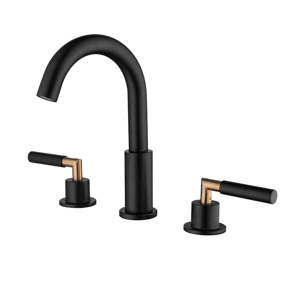 8.7"H Stainless Steel Widespread 2-handle Bathroom Sink Faucet