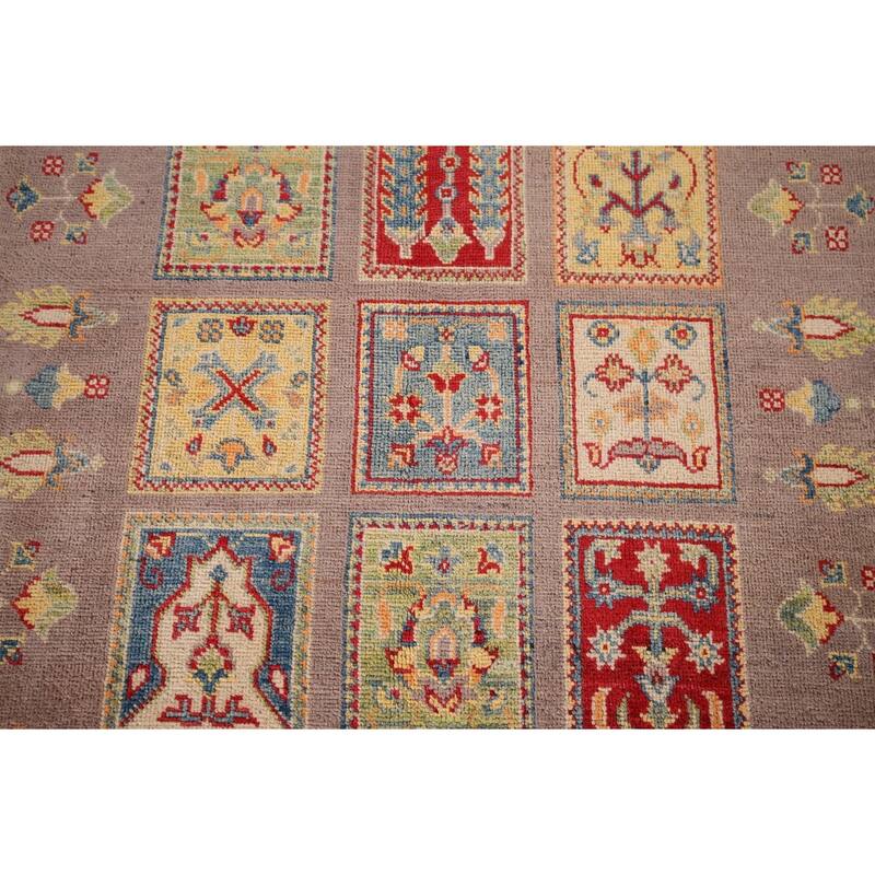 Garden Design Kazak Oriental Accent Rug Hand-Knotted Wool Carpet - 3'2" x 4'11"
