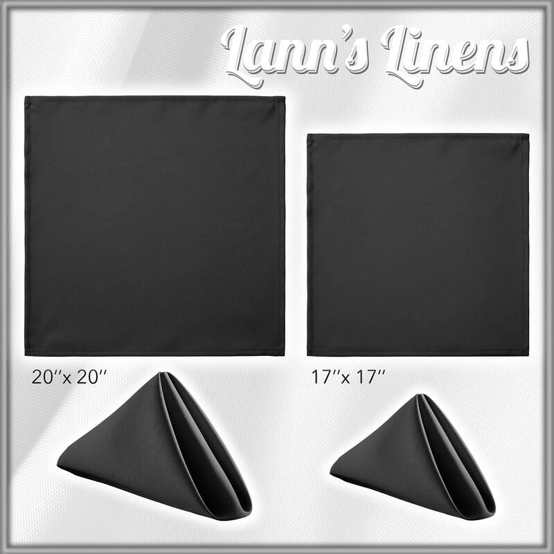 12 Pack 17 Inch Polyester Cloth Dinner Napkins for Party Restaurant