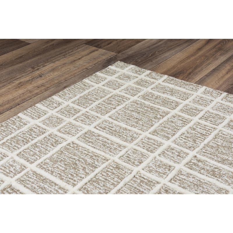 Alora Decor Lofton Plaid Hand-tufted Wool Rug