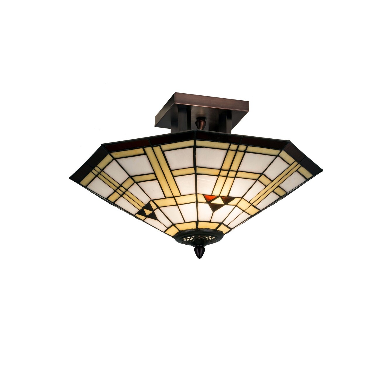 Shop Meyda Tiffany 28284 Arrowhead Mission 2 Light 20 Wide Semi