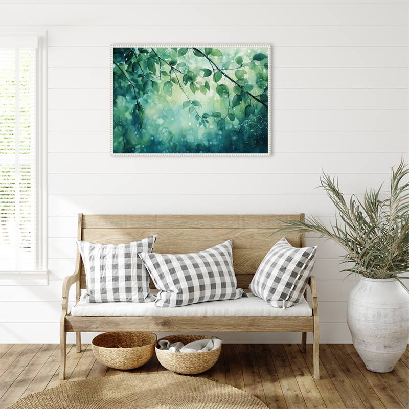 The Forest Greens by Tradelink inhouse artist Framed Canvas Wall Art Print