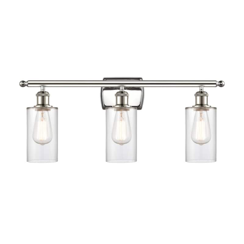 Innovations Lighting 516-3W-12-26 Clymer Vanity Clymer 3 Light 26" - Clear / Polished Nickel