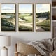 preview thumbnail 1 of 18, Designart "Golf Course In The Summer" Landscape Golf Course Framed Canvas Art Print - 3 Panels