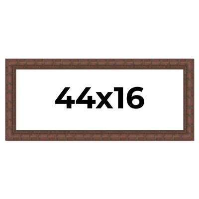 44x16 Frame Pewter Solid Wood Picture Frame Width 1.625 Inches | Interior Frame Depth 0.6875 Inches
