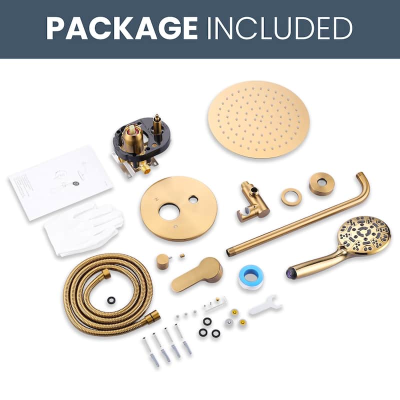 WOWOW Wall Mount 9-Spray Shower Faucet with Handshower