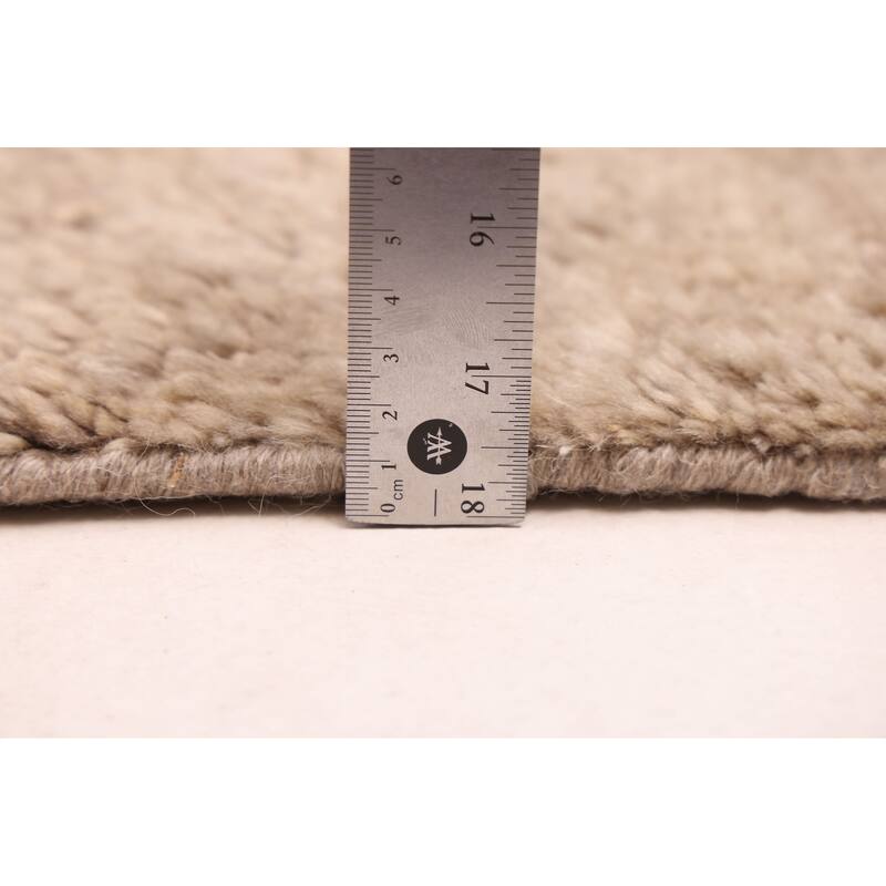 ECARPETGALLERY Hand-knotted Pak Finest Gabbeh Taupe Wool Rug - 9'4 x 12'5