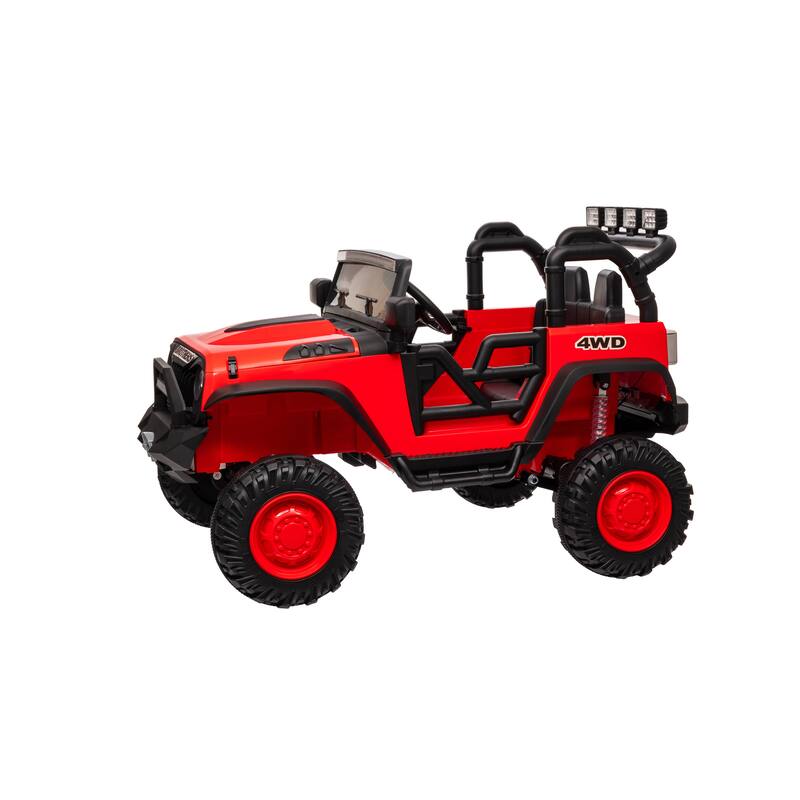 24V Kids Ride-On Car with Parent Remote, 4x200W Motors, LED Lights, Bluetooth/USB Music, Adjustable Speed