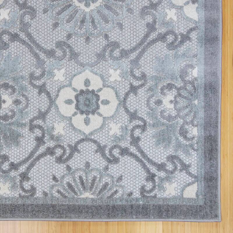 Gertmenian Kalari Modern Bold Multicolored High-Low UV Protected Polypropylene Woven Indoor/ Outdoor Area Rug Collection