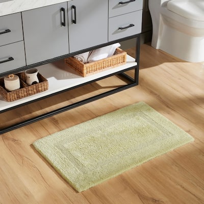Better Trends Bath Rugs Set 100% Cotton Reversible Water Absorbent Bathroom Rug for Shower, Sink, Bath Mats - Lux Collection