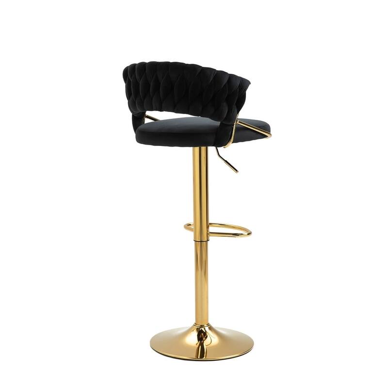 Modern Velvet Counter Bar Stools with Backs(Set of 4)