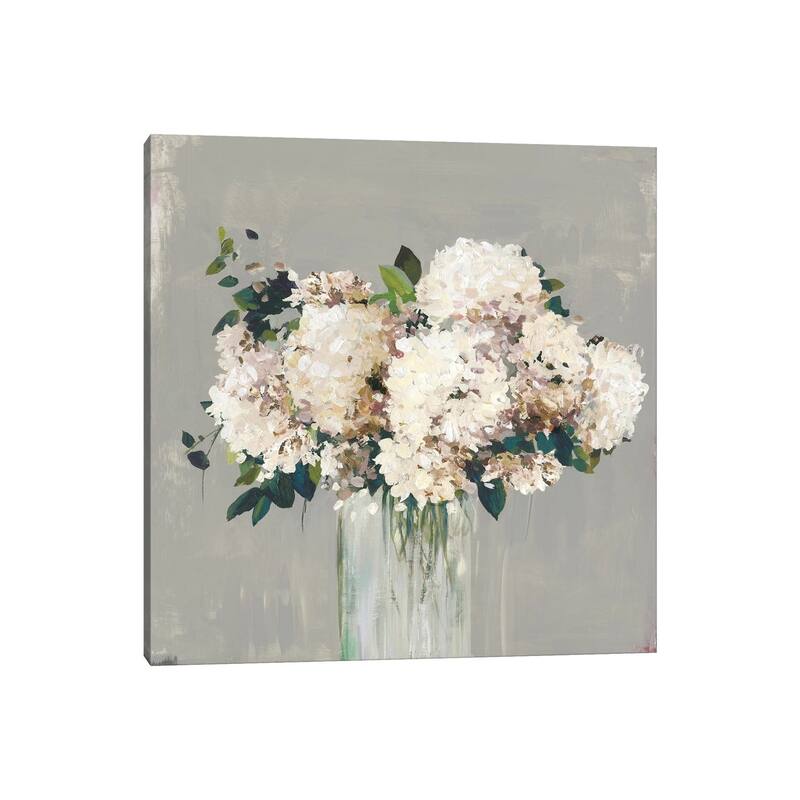 iCanvas "White Hydrangea " by Allison Pearce Canvas Print