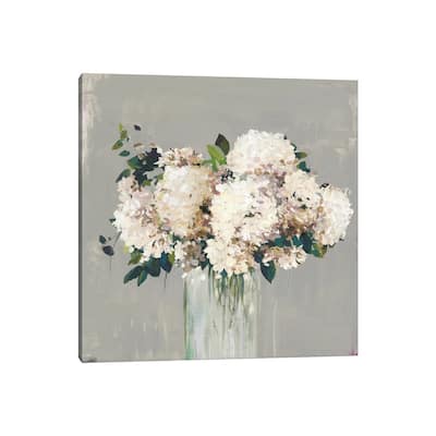 iCanvas "White Hydrangea " by Allison Pearce Canvas Print