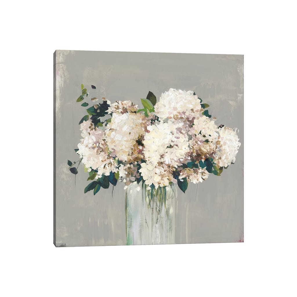 iCanvas "White Hydrangea " by Allison Pearce Canvas Print