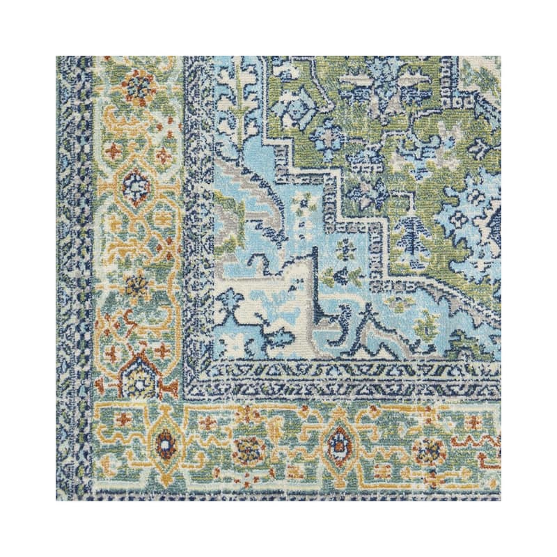 Livabliss Bodrum Updated Traditional Medallion Indoor / OutdoorArea Rug