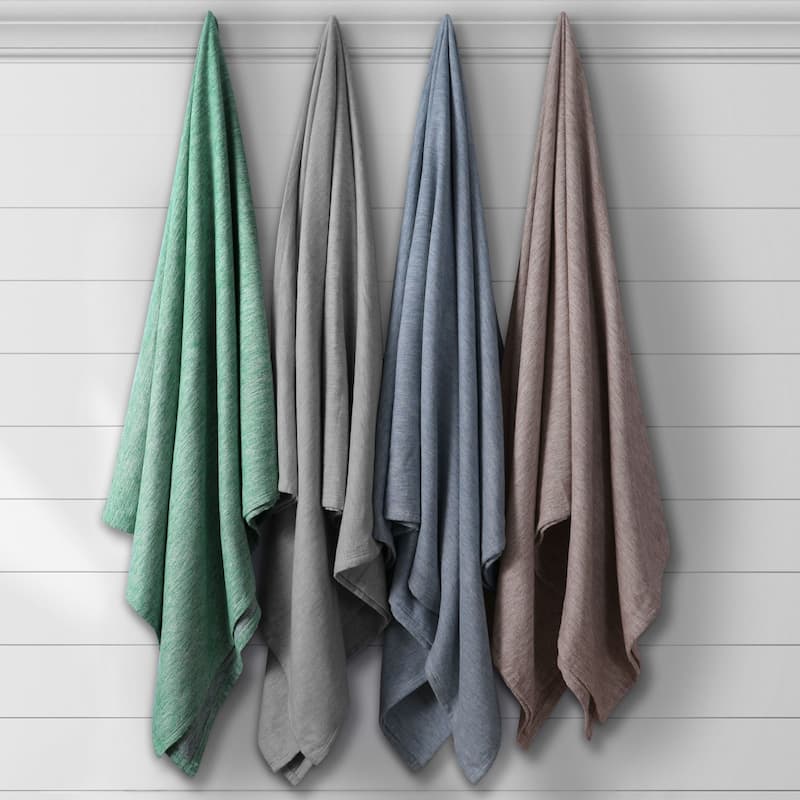 German Yarn Dyed All Seasons Cotton Silk Oversized Blanket